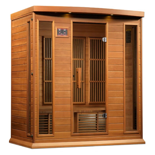 Maxxus 4 Person Indoor FAR Infrared Sauna with Near Zero EMF, Bluetooth, and Canadian Red Cedar