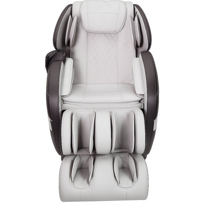 Osaki OS Champ Zero Gravity Full Body Massage Chair Recliner with L-Track, Airbags, Foot Rollers, and Bluetooth Audio - Cream/Taupe