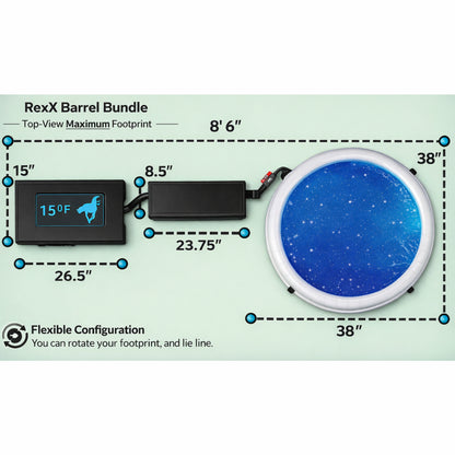 RevX Wellness Barrel Bundle Cold Plunge System with Chiller, Filtration, and Tubing