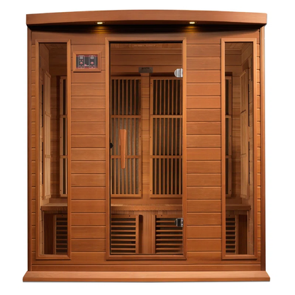 Maxxus 4 Person Indoor FAR Infrared Sauna with Near Zero EMF, Bluetooth, and Canadian Red Cedar