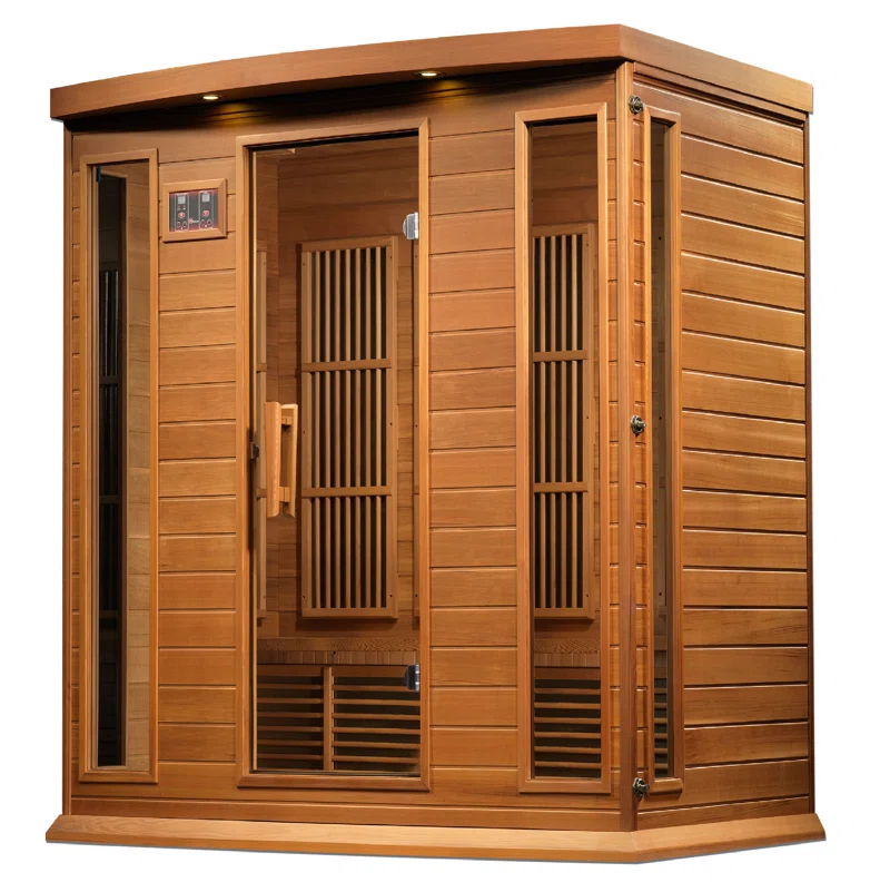 Maxxus 4 Person Indoor FAR Infrared Sauna with Near Zero EMF, Bluetooth, and Canadian Red Cedar