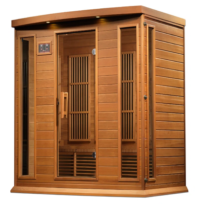 Maxxus 4 Person Indoor FAR Infrared Sauna with Near Zero EMF, Bluetooth, and Canadian Red Cedar