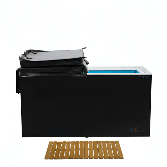 All-In-One Residential Cold Plunge Tub with Built-In Compressor, Ozone Sanitation, and Weather-Resistant Outdoor Design